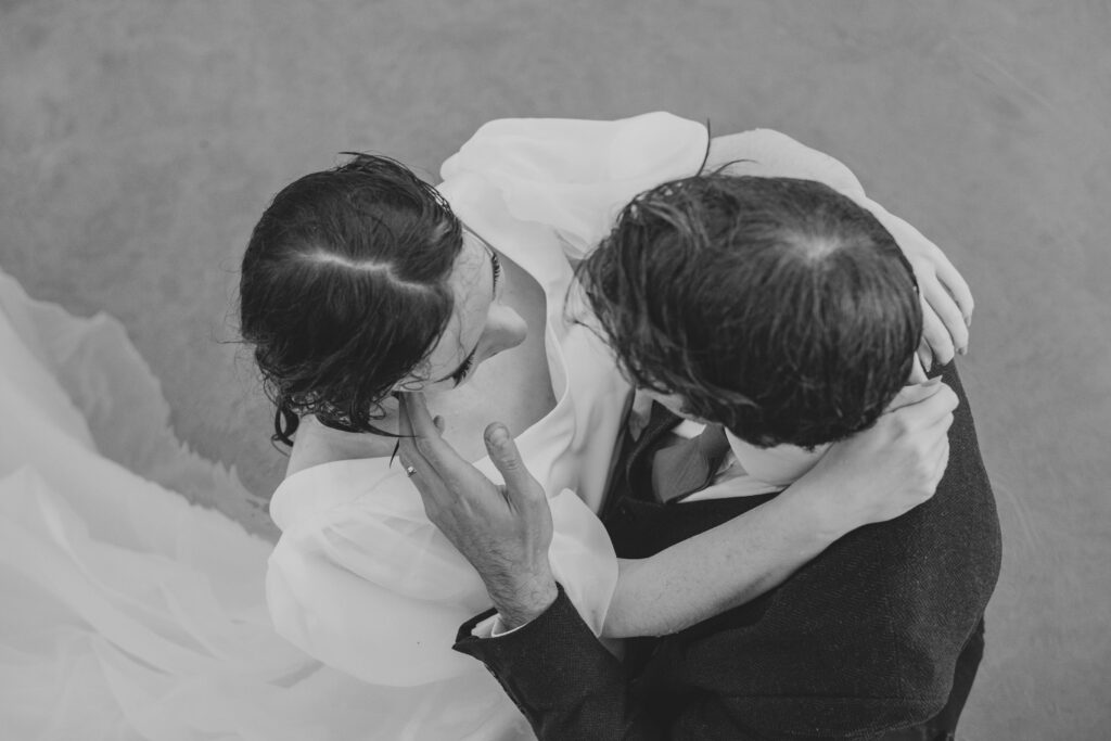 Bride & Groom in pool