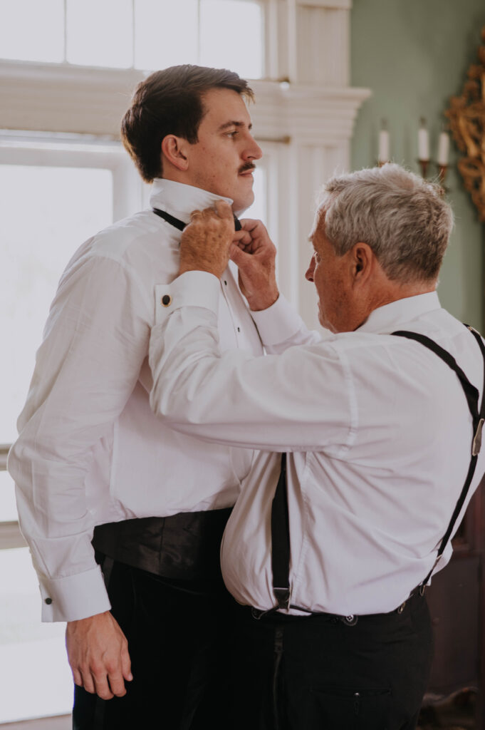 Groom and father