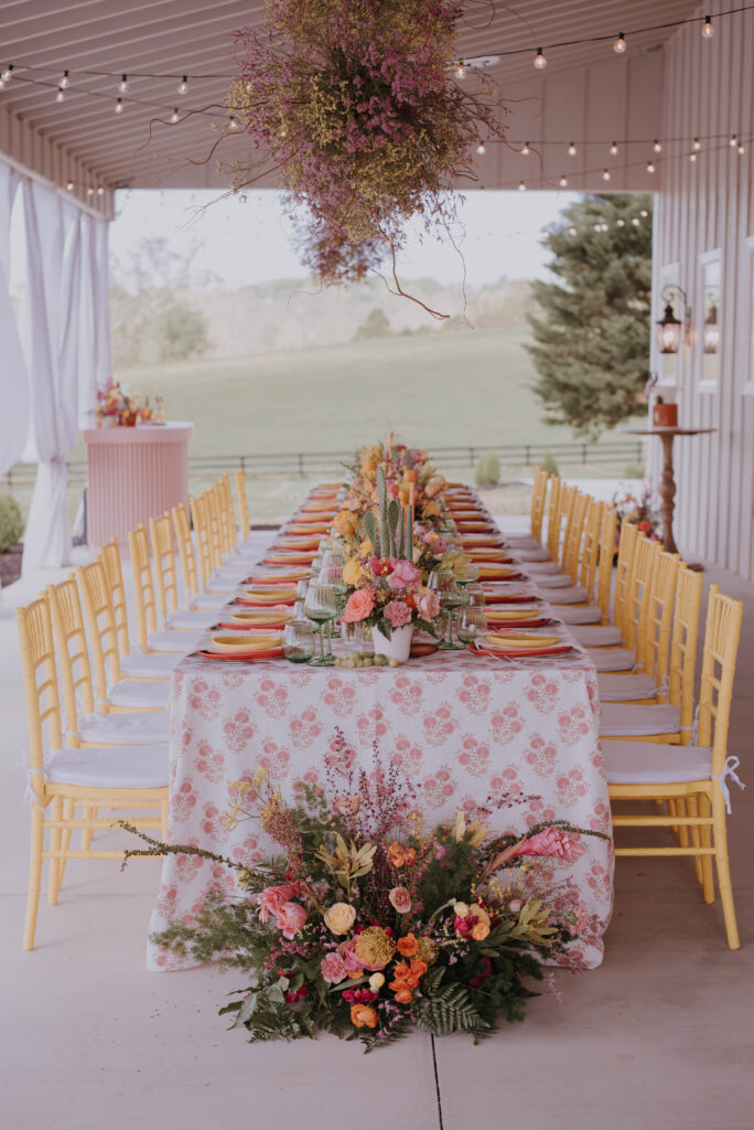 Colorful rehearsal dinner