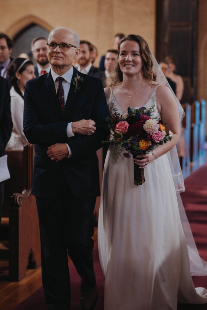 Bride & father walking down aisle