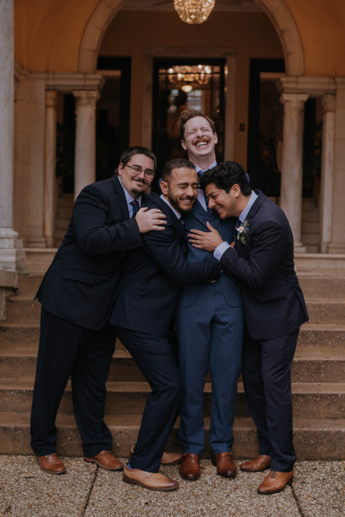 Groom with groomsmen