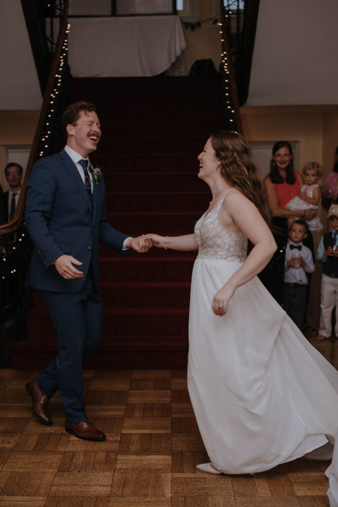 Bride & Groom dancing at Josephine Butler