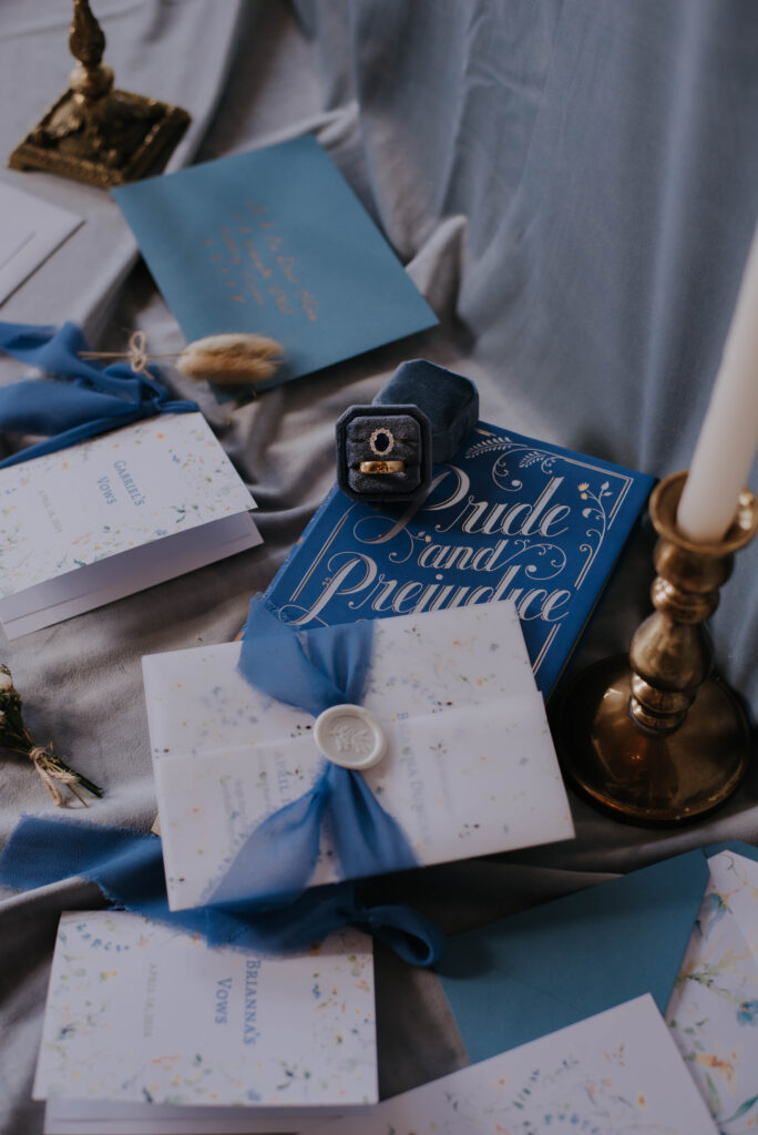 Pride & Prejudice themed wedding invitations