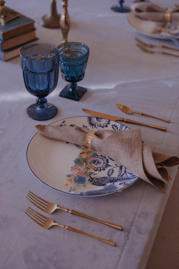 Pride and Prejudice inspired wedding tablesettings