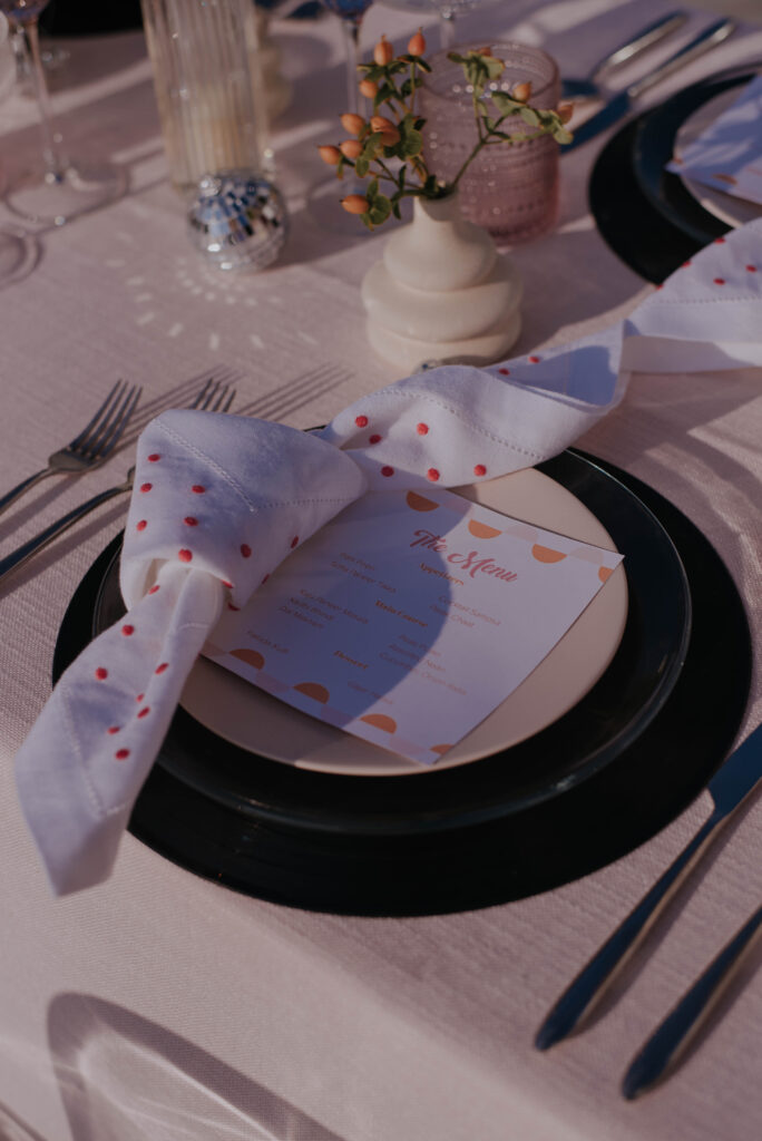 Wedding menu