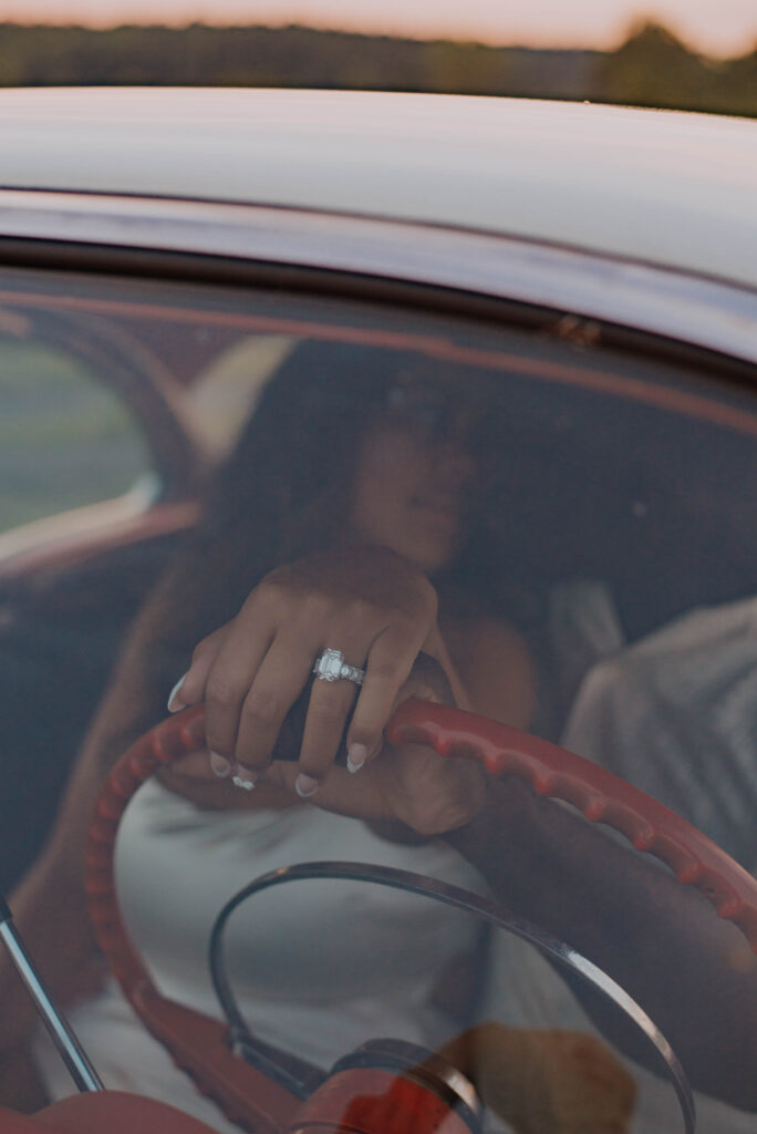 Red Chevy Engagement Pictures