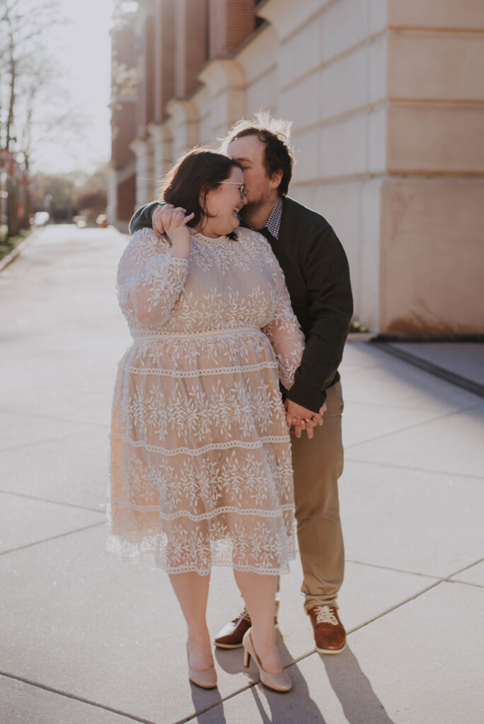 Couple in front of Camden Yards