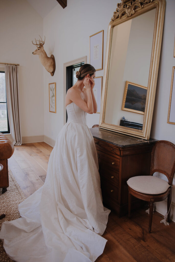 Bride in mirror at The Manor 1858